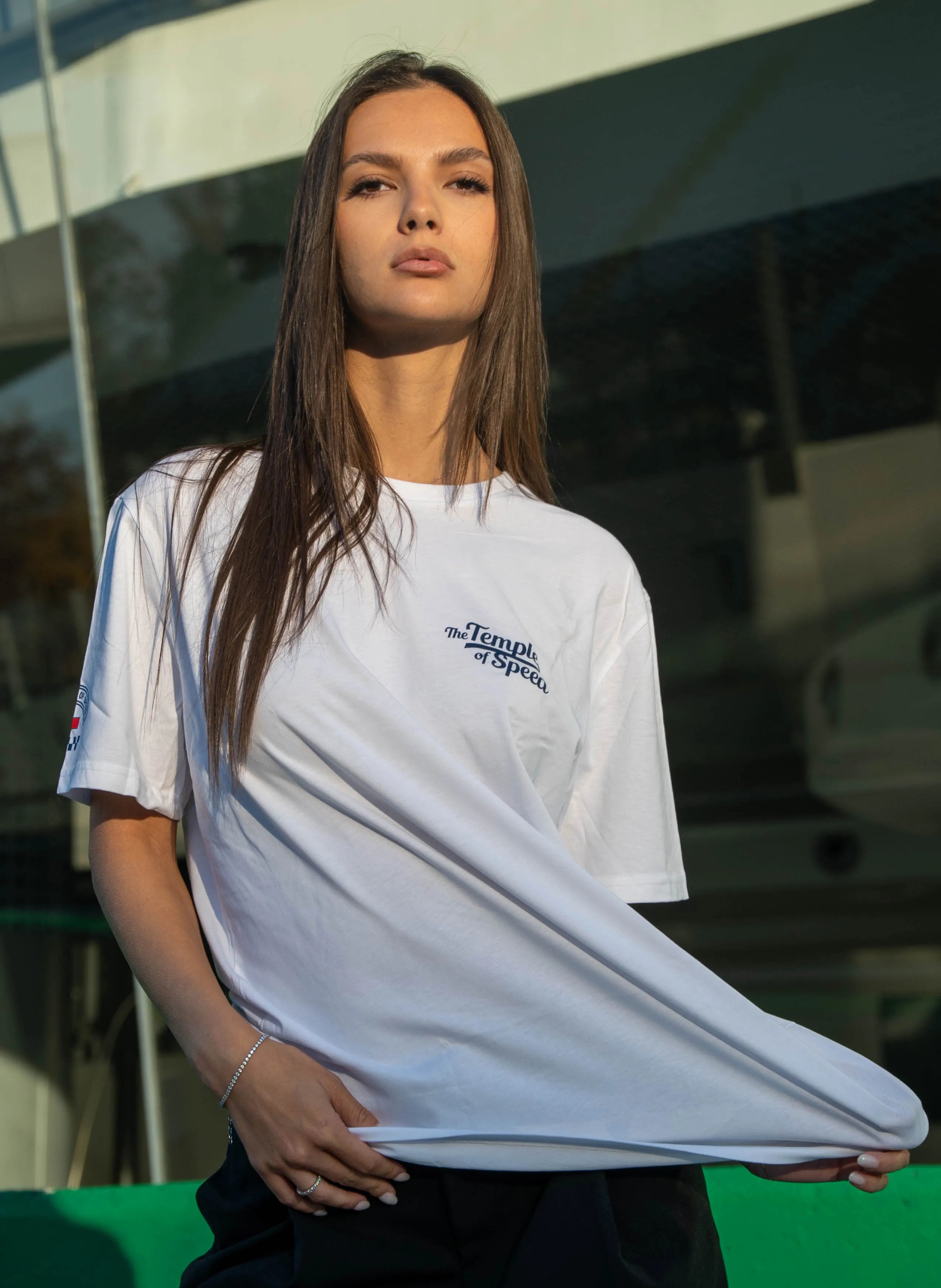 T-SHIRT “THE TEMPLE OF SPEED TRICOLORE” - BIANCA