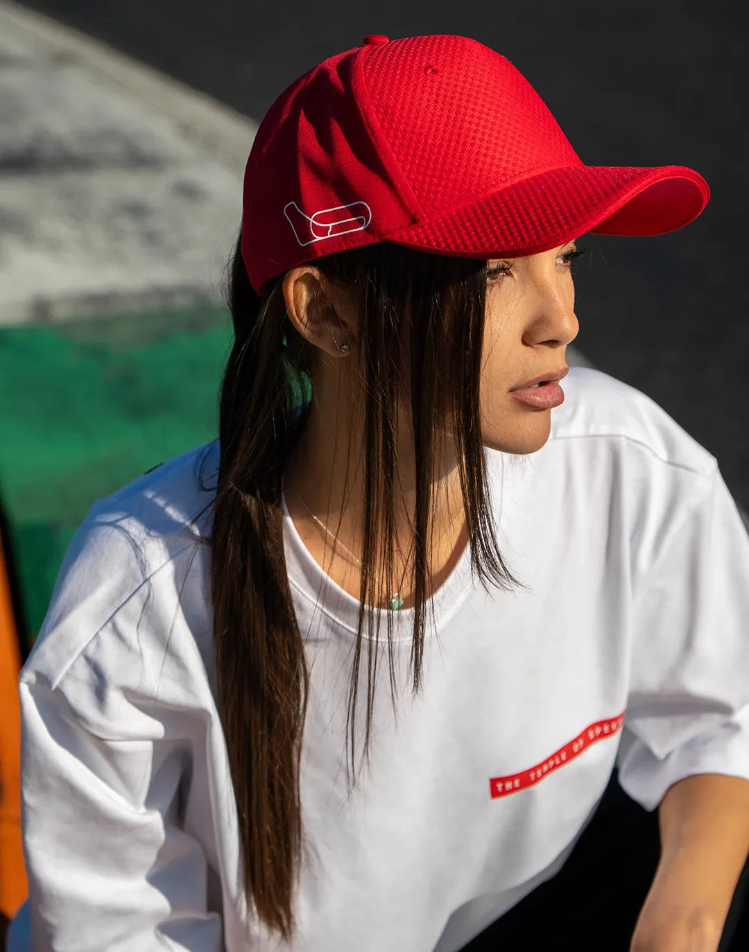 CAPPELLO “CARBON LOOK” - ROSSO