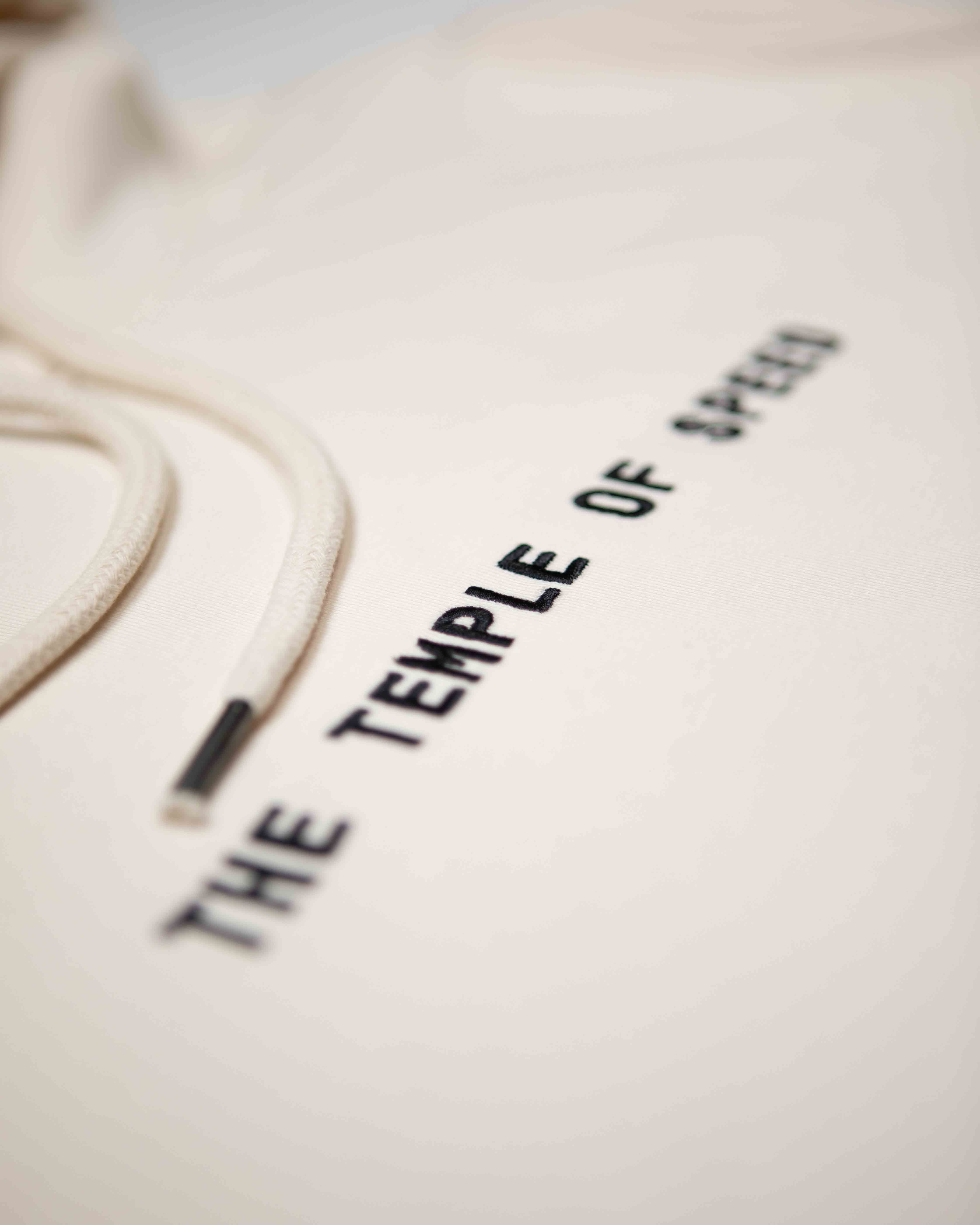 HOODIE "THE TEMPLE OF THE SPEED" - BEIGE