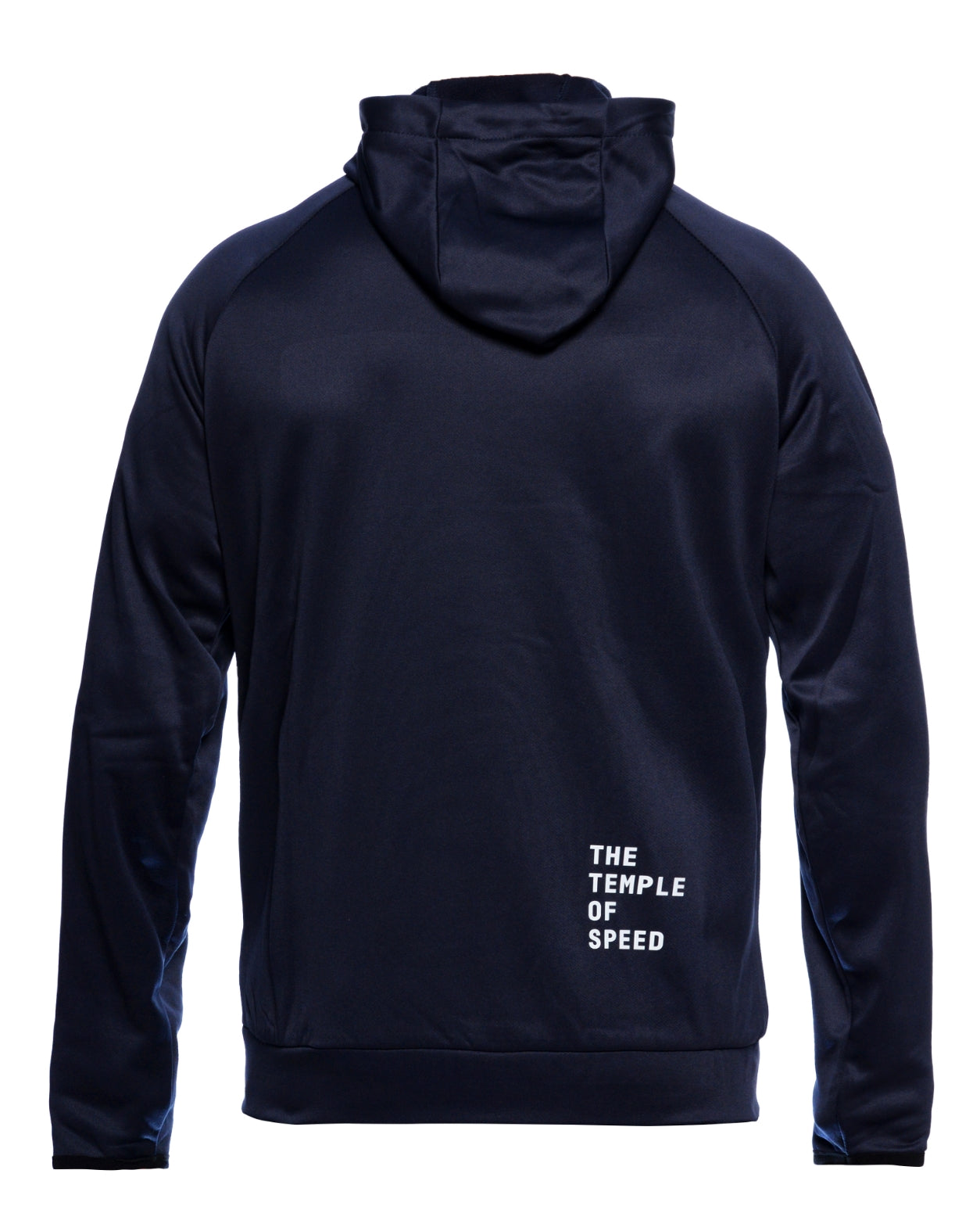 FELPA CON CAPPUCCIO HOODIE "THE TEMPLE OF SPEED" - BLU