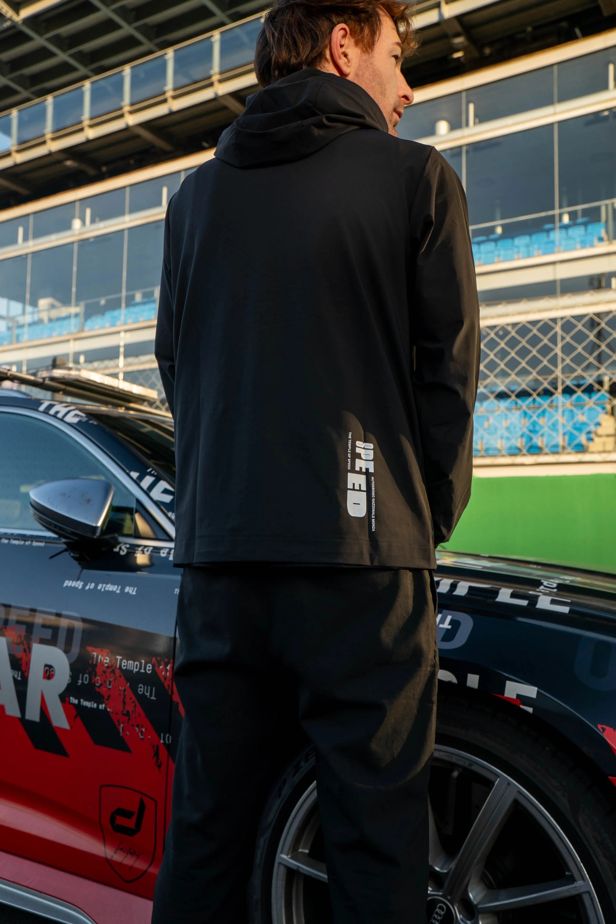 GIACCA LEGGERA WATER REPELLENT “THE TEMPLE OF SPEED” - NERA