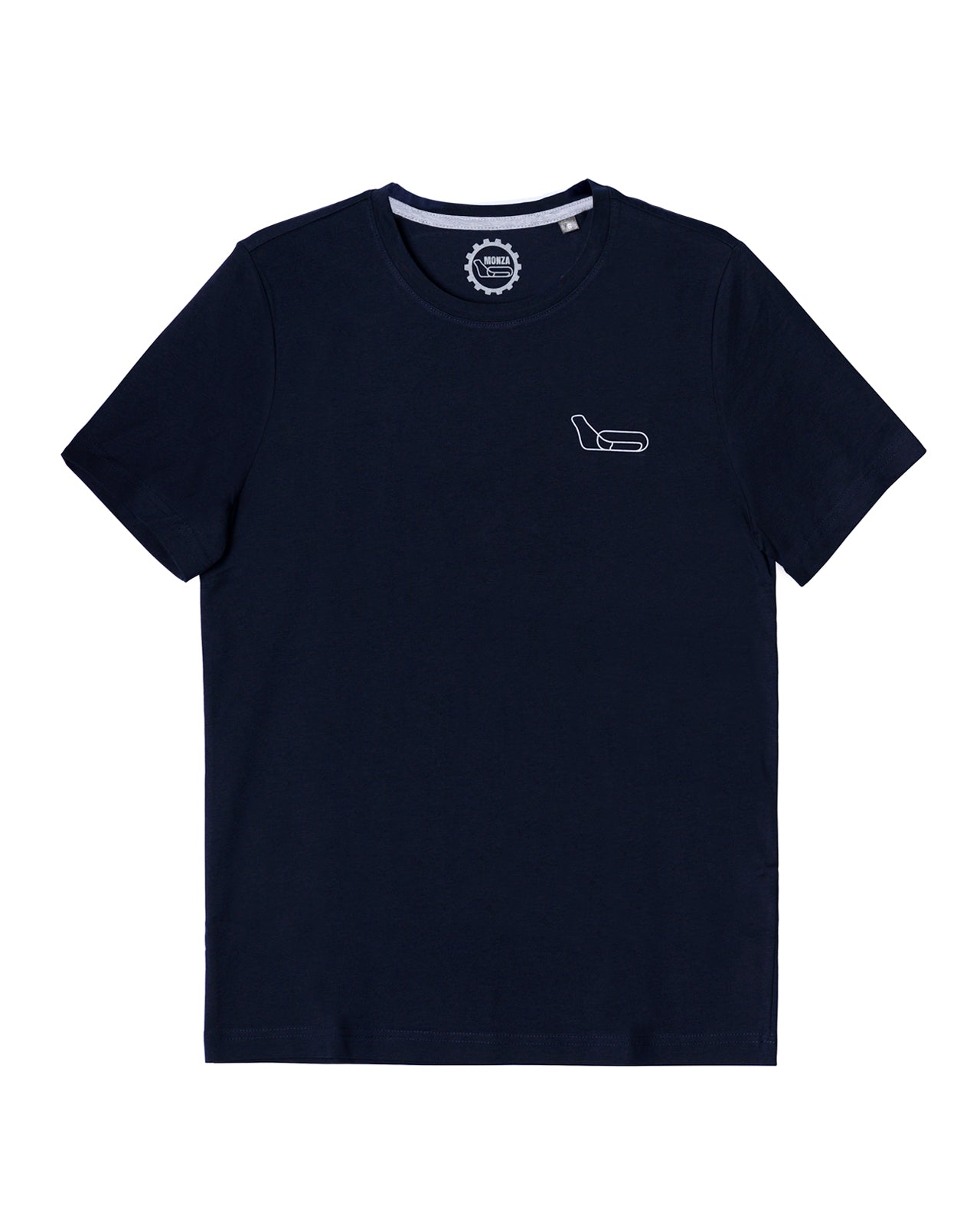 T-SHIRT WITH MONZA SILVER CIRCUIT LOGO - BLUE