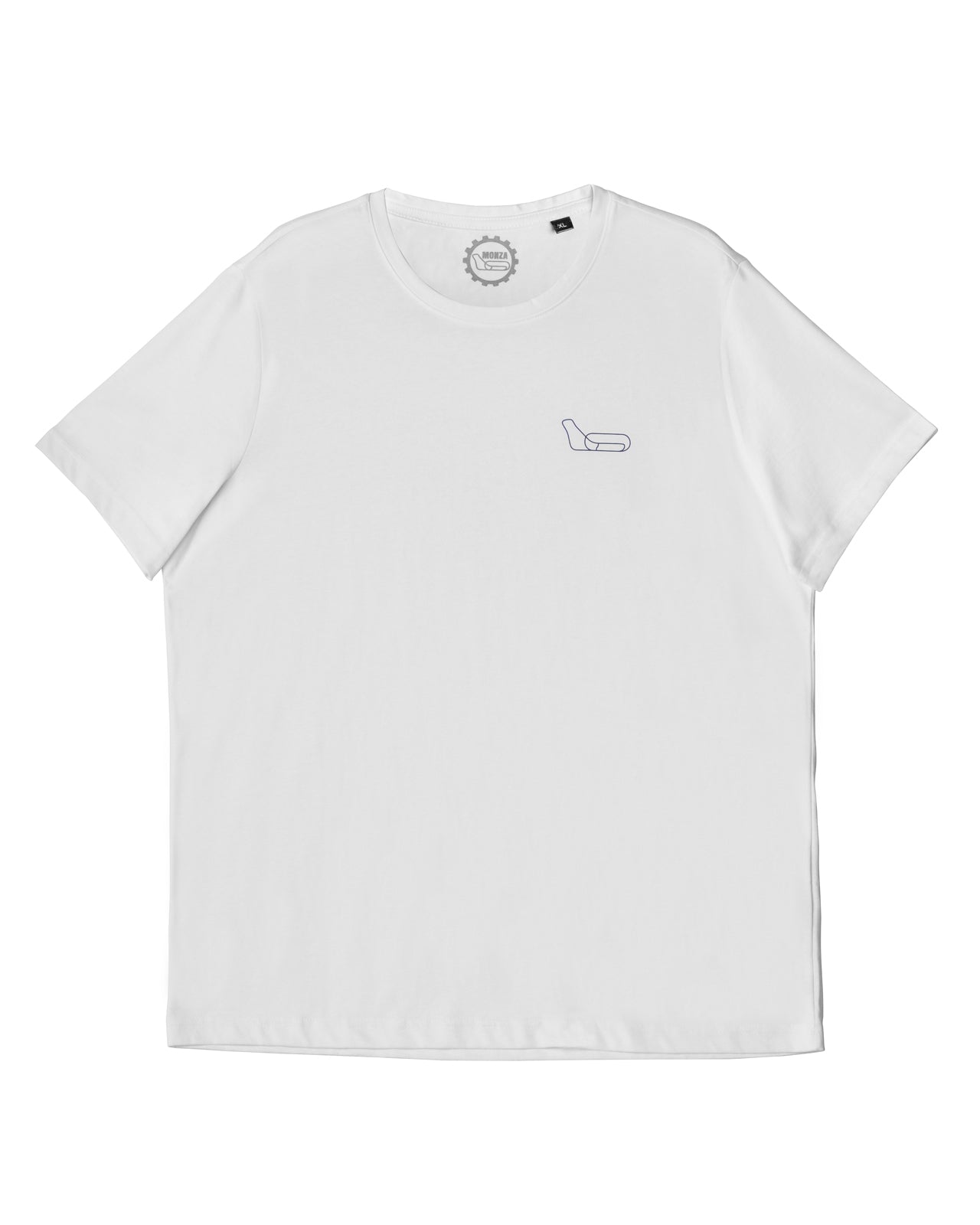 T-SHIRT WITH "MONZA" BLUE CIRCUIT LOGO - WHITE