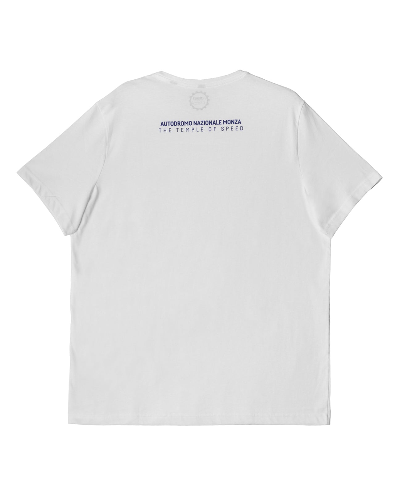 T-SHIRT WITH "MONZA" BLUE CIRCUIT LOGO - WHITE