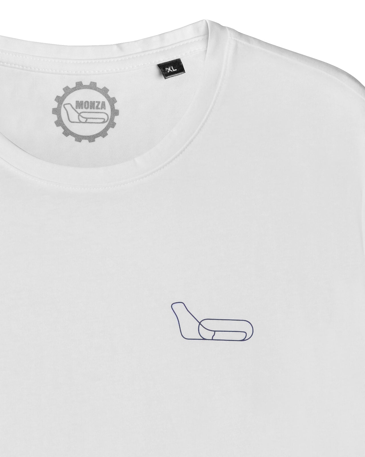 T-SHIRT WITH "MONZA" BLUE CIRCUIT LOGO - WHITE