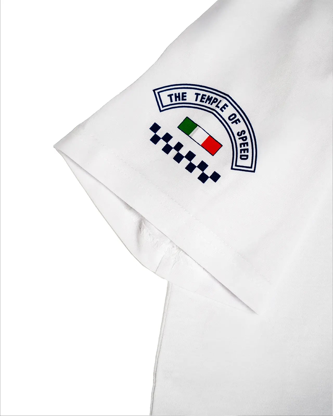T-SHIRT “THE TEMPLE OF SPEED TRICOLORE” - WHITE
