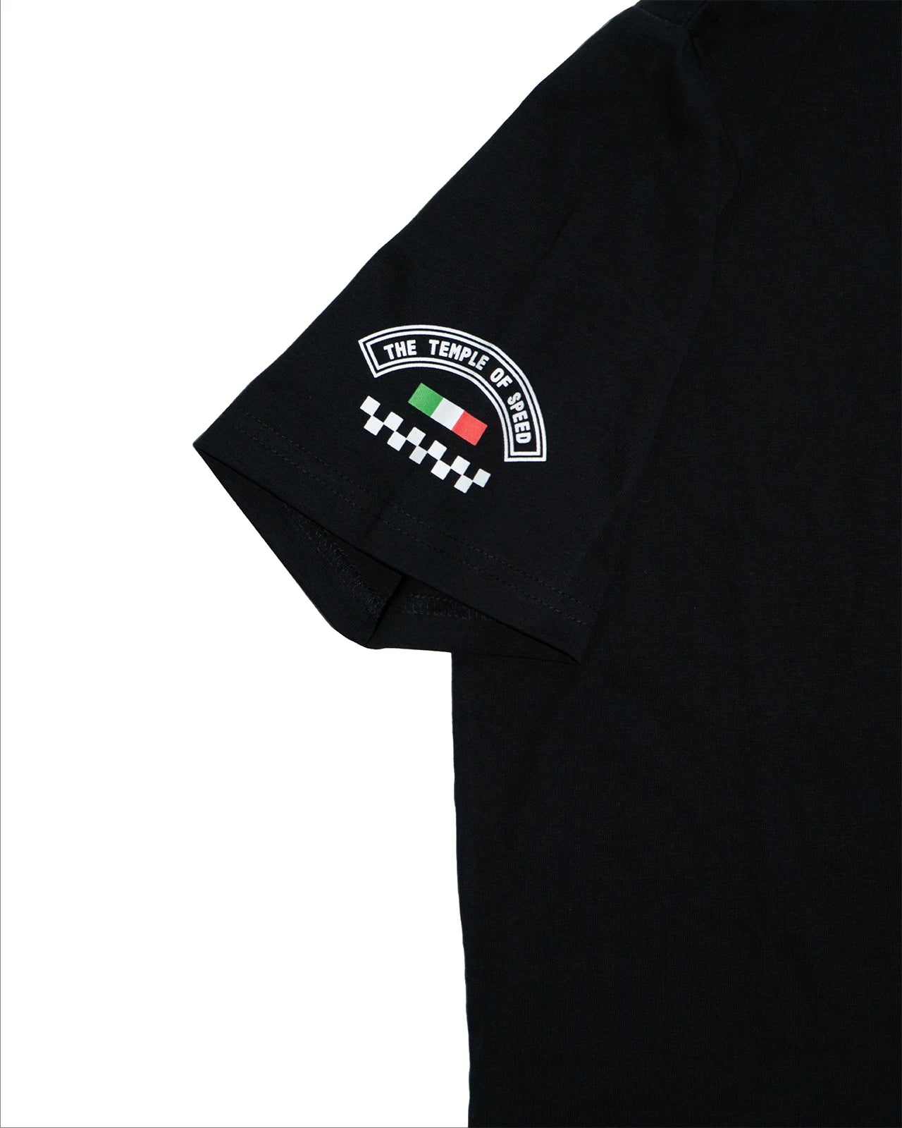 T-SHIRT “THE TEMPLE OF SPEED TRICOLORE” - BLACK