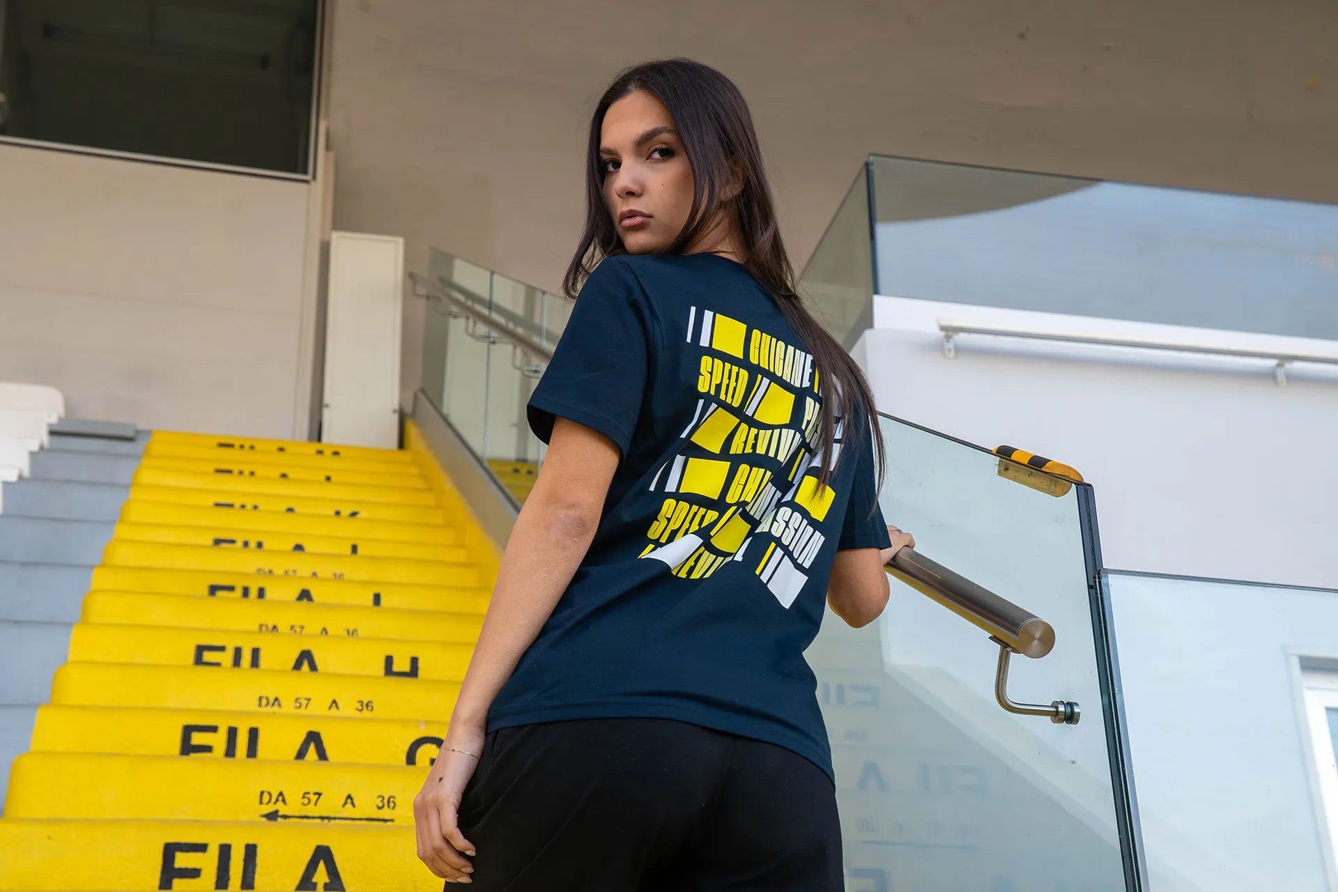 T-SHIRT "KEYWORDS" - BLU