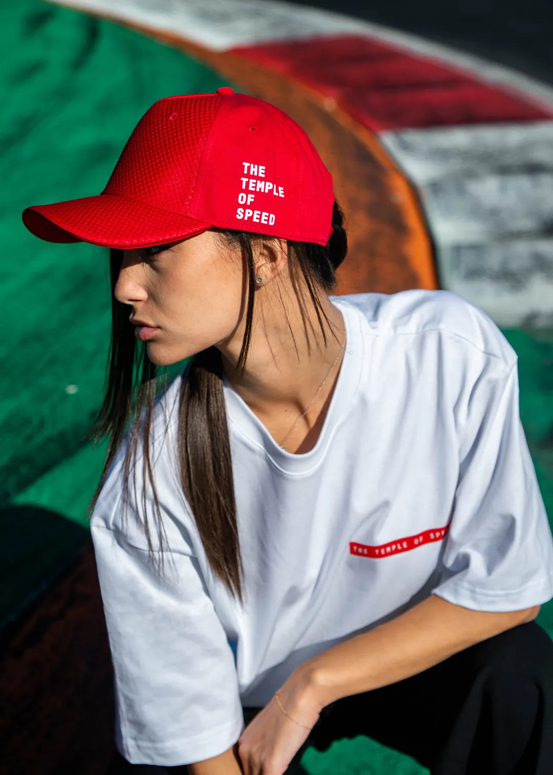 CAPPELLO “CARBON LOOK” - ROSSO