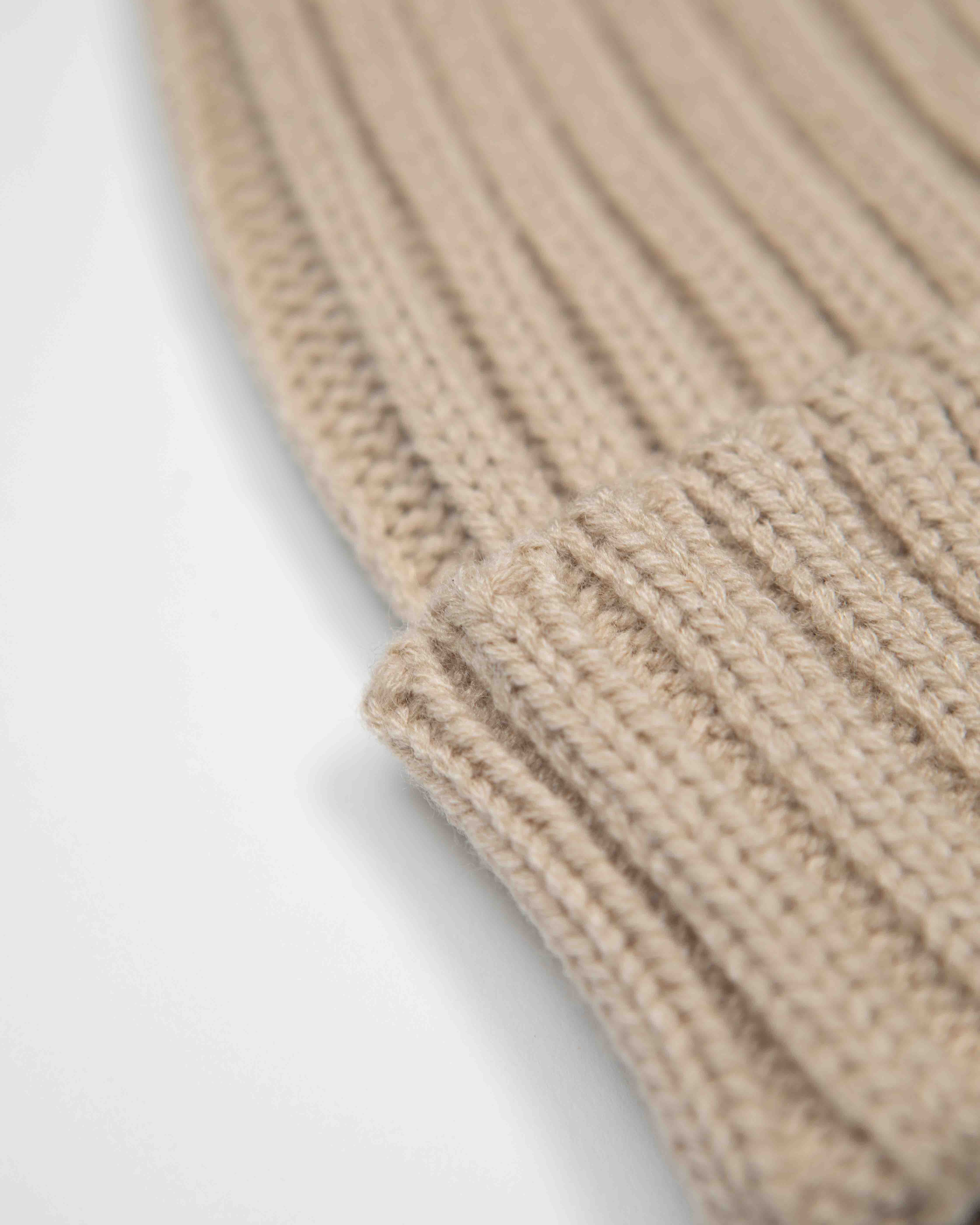 Beige Beanie with Track layout