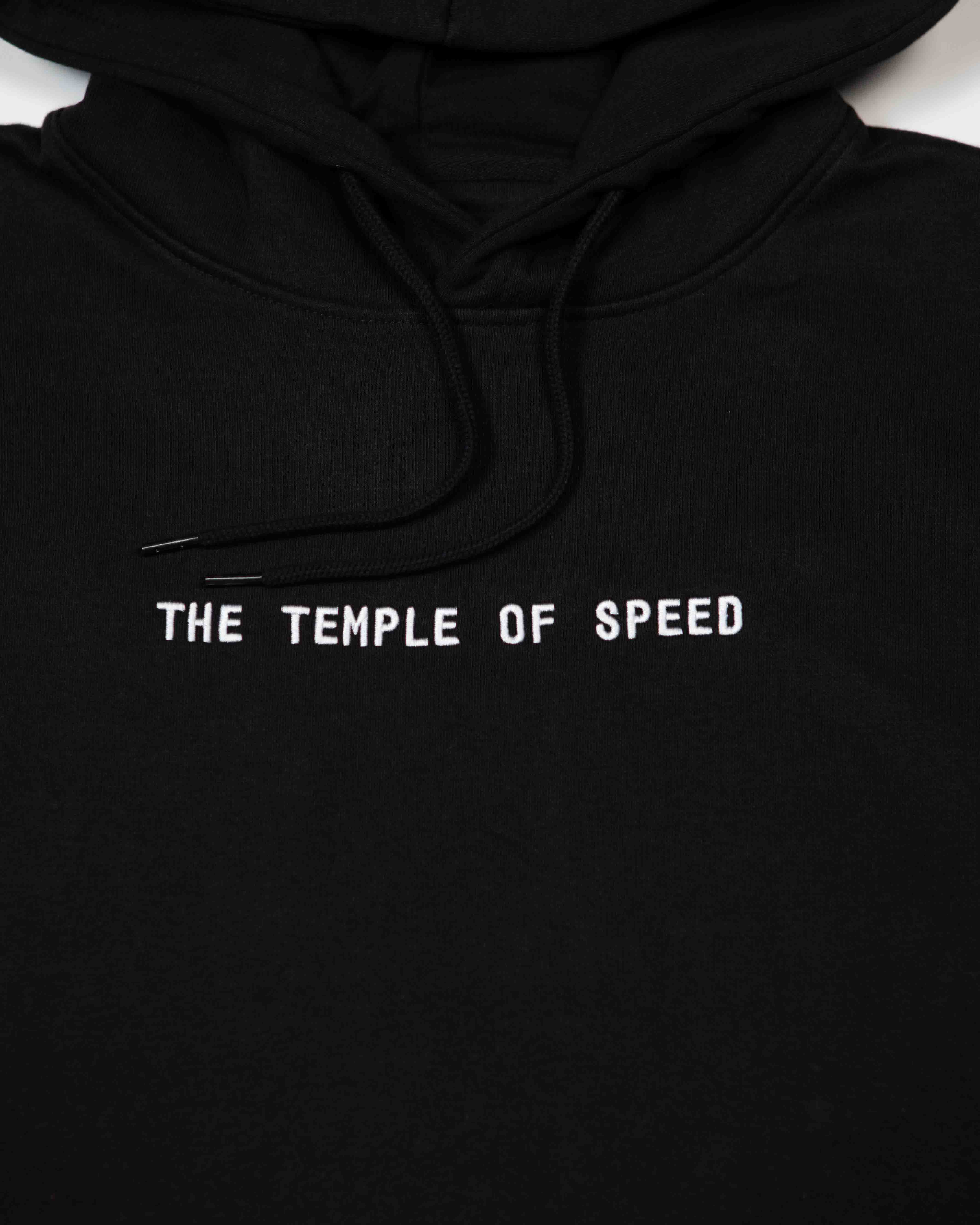 Black Hoodie "The Temple of The Speed"