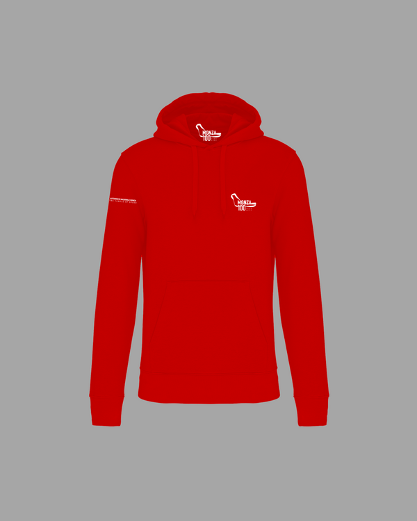 Felpa con cappuccio rossa Monza100