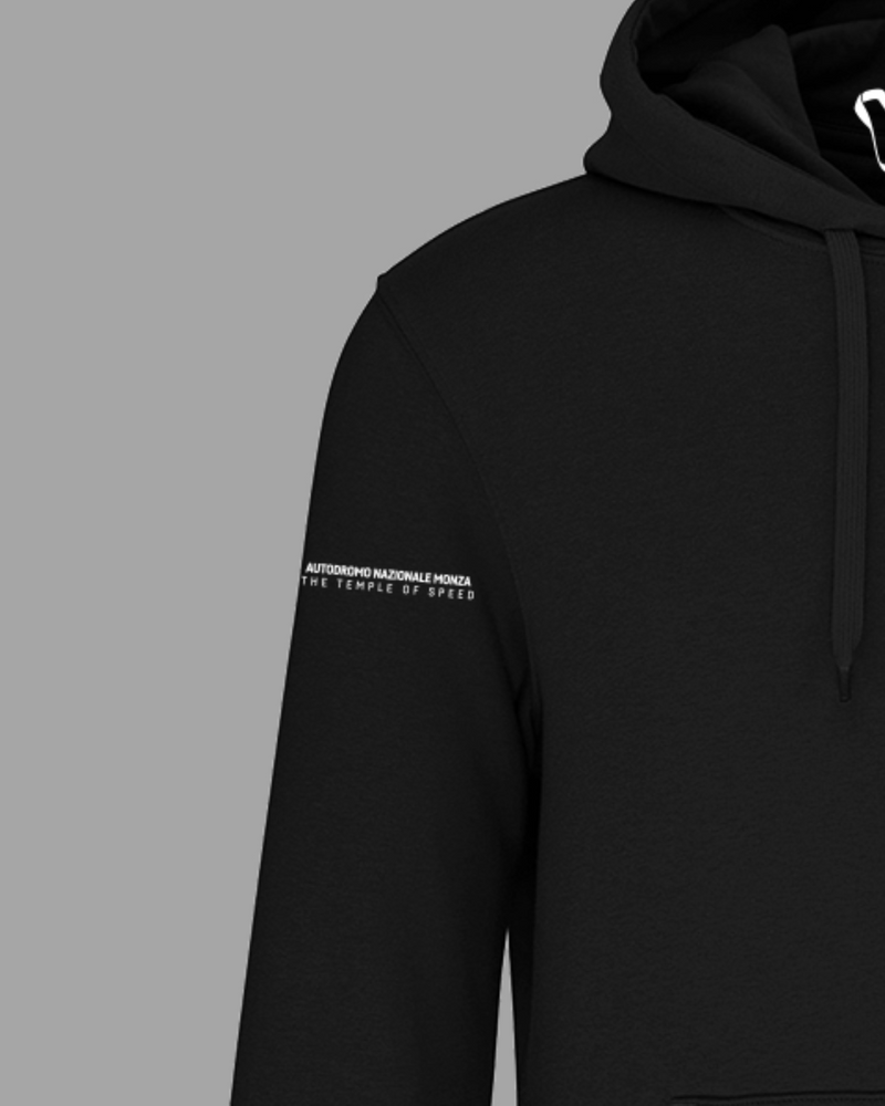 Monza100 black hooded sweatshirt