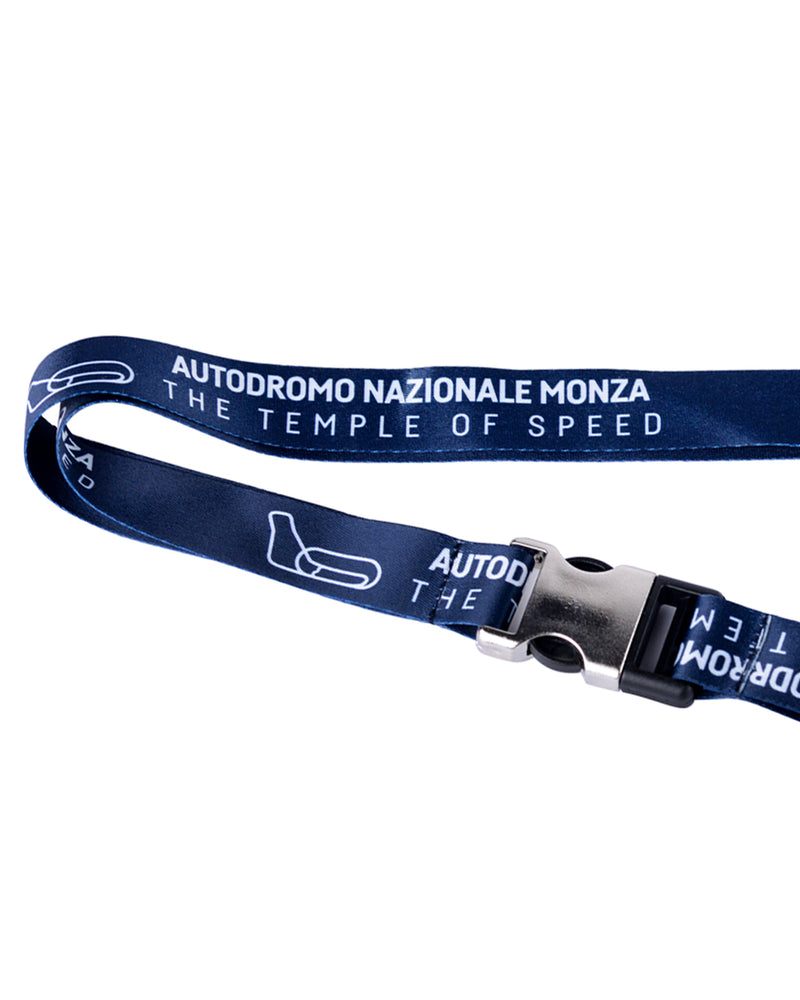 Lanyard with safety lock and navy blue carabiner