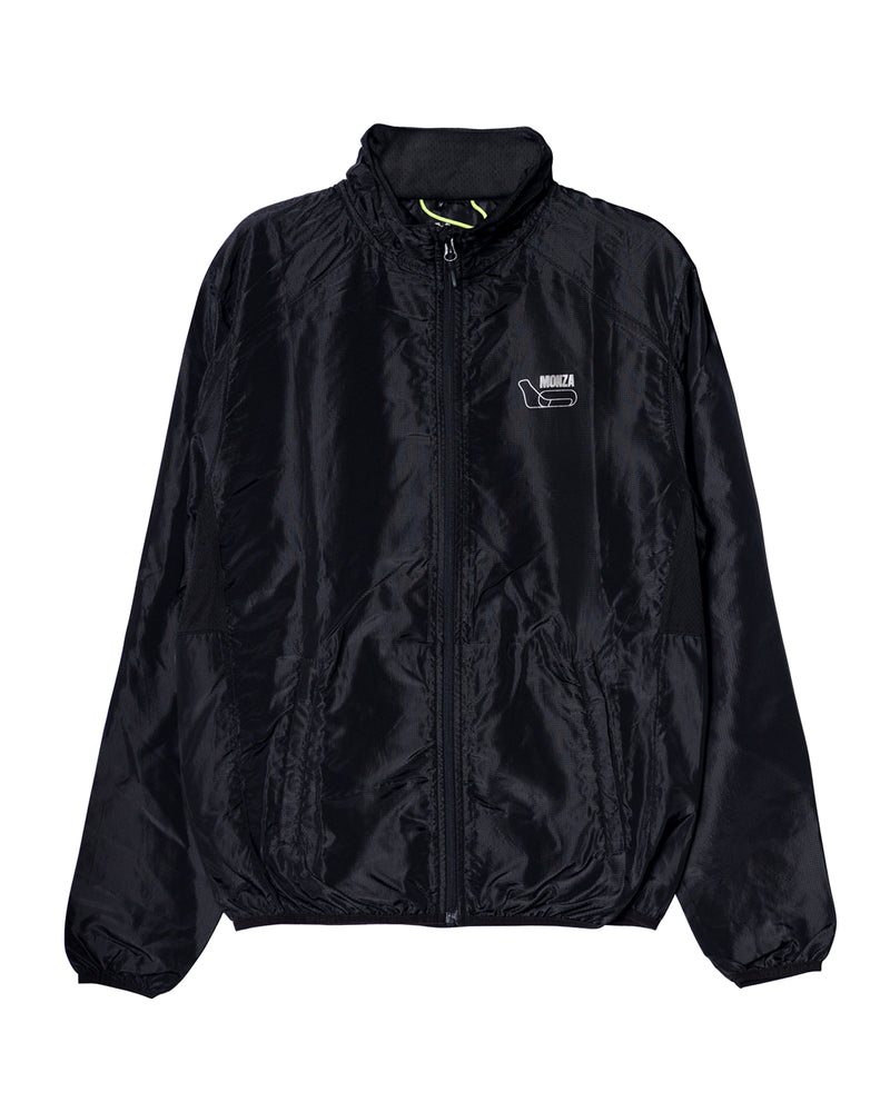 Lightweight black Monza waterproof jacket