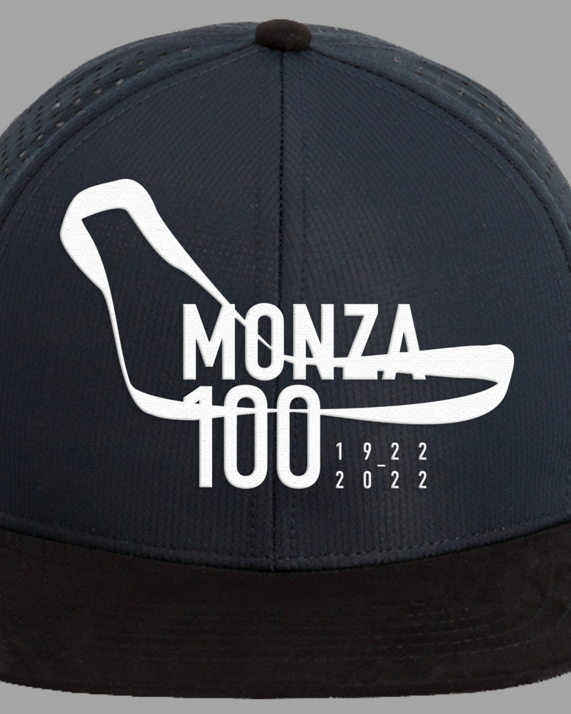 Black snapback hat with Monza100 net