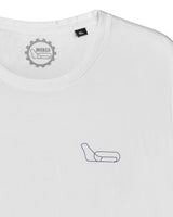 Monza blue circuit logo white t-shirt