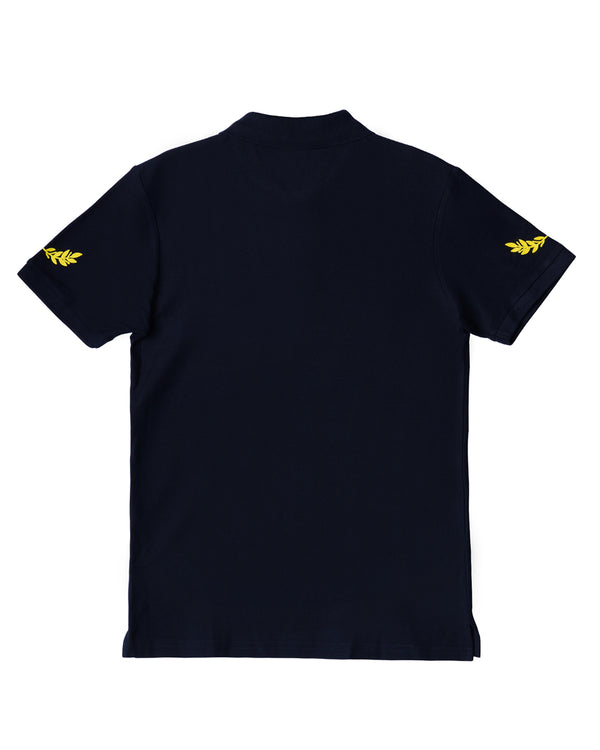 Monza100 navy blue piquet polo shirt | Pirelli 150
